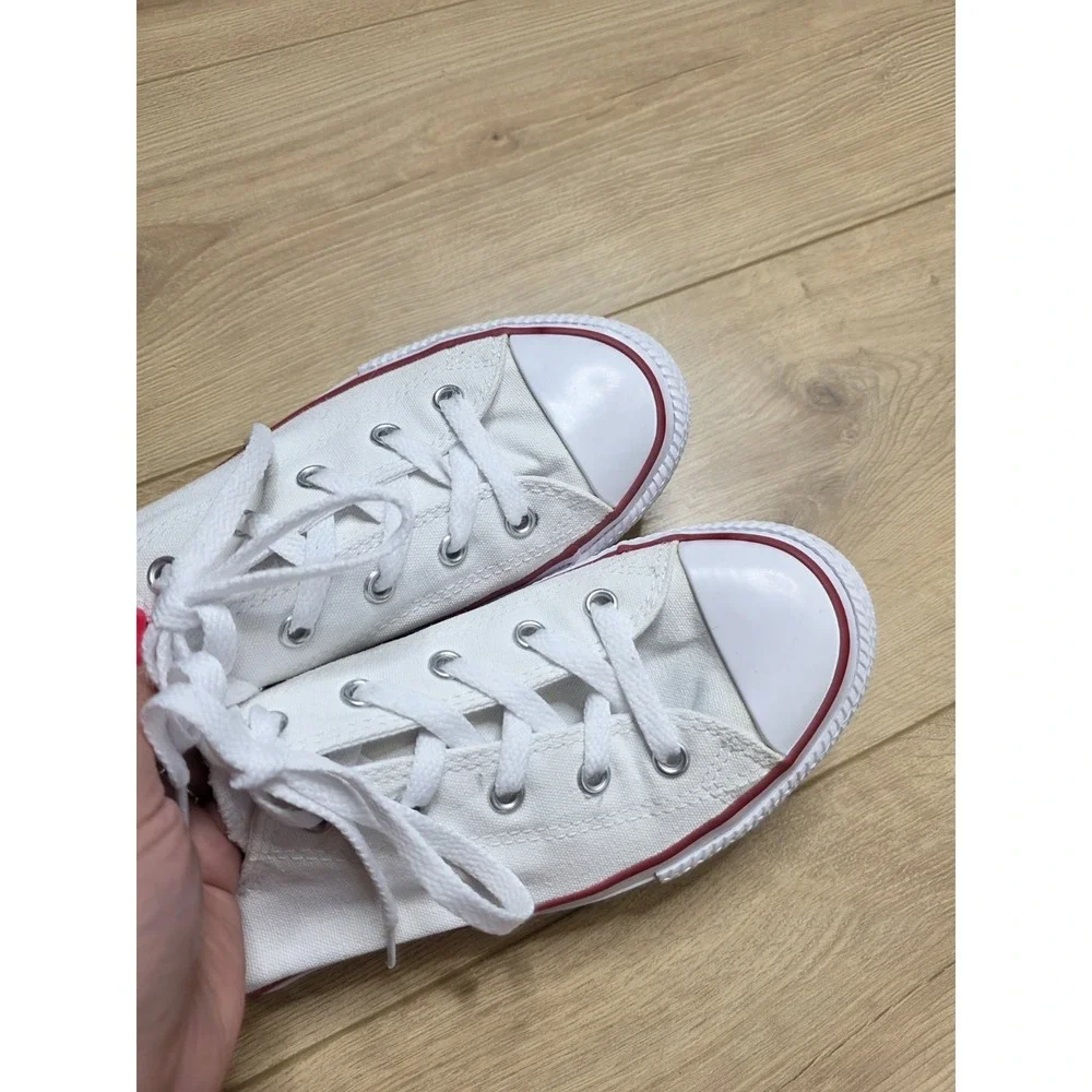 Converse Chuck Taylor All Star Shoes Sneaker White Canvas Big Kids Youth Size 3